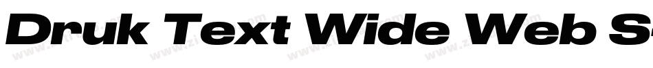 Druk Text Wide Web S字体转换